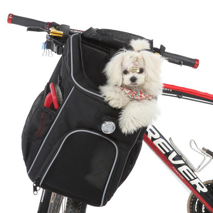 Dog Cat Bike Basket Multifunctional Pet Carrier Backpack Bicycle Front Bag Cat Carrier