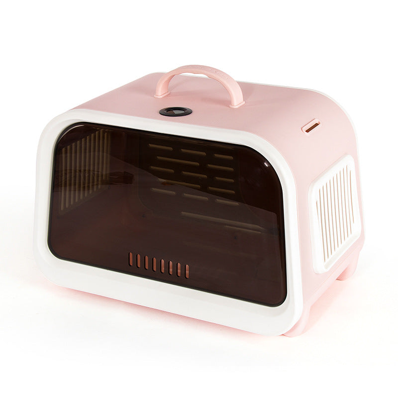 Stylish Portable High-Capacity Cat Carrier Space Capsule Design for Easy Travel