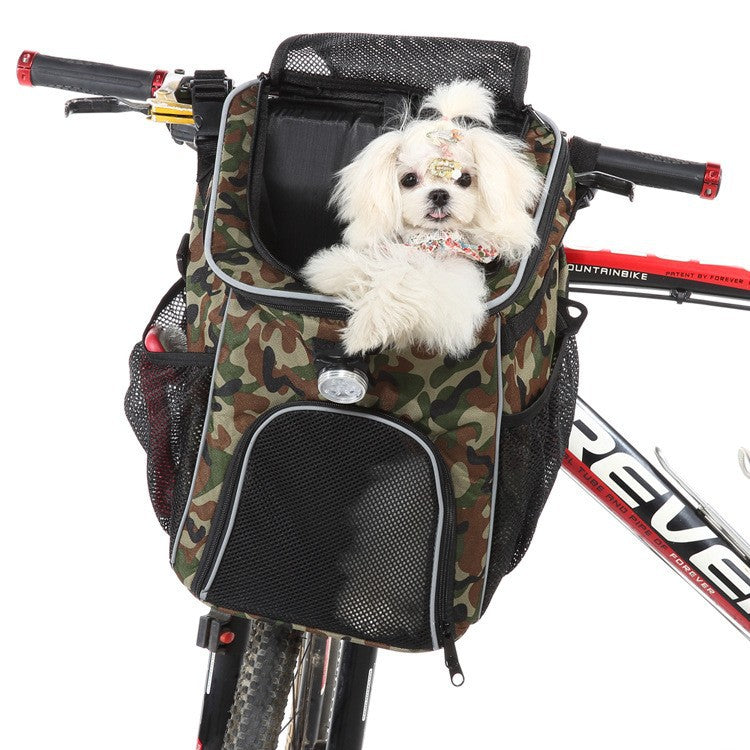 Dog Cat Bike Basket Multifunctional Pet Carrier Backpack Bicycle Front Bag Cat Carrier