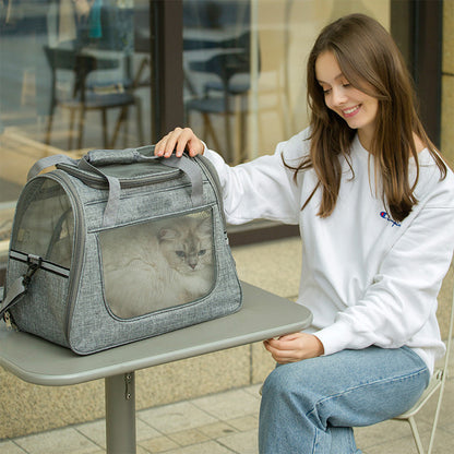 Pet carrier Portable Puyyy Dog cat bag large side window Breathable travel bag