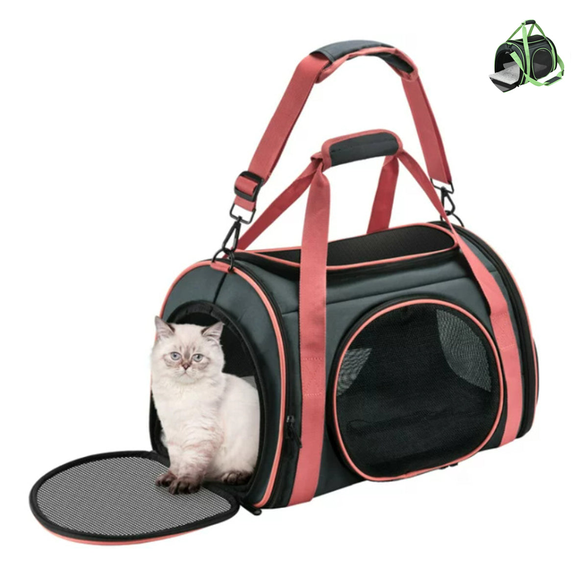 Pet carrier Puppy dog Cat handbag breathable large Large capacity folding comfortable bag