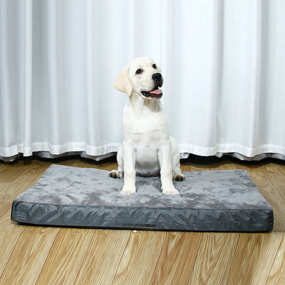 Pet Dog Cat Bed Mat Oxford Cloth Arctic Fleece Chew of Proof Memory Foam