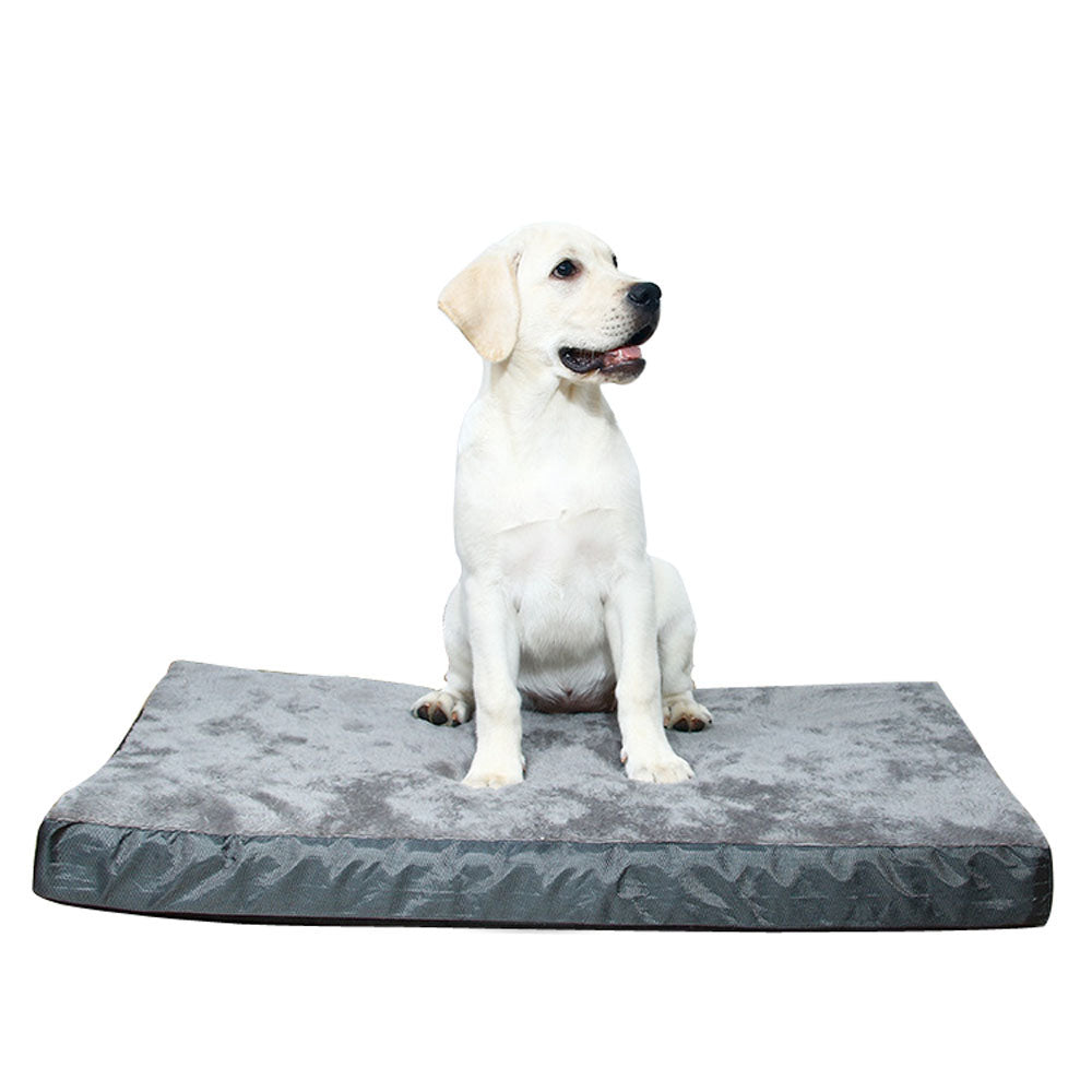 Pet Dog Cat Bed Mat Oxford Cloth Arctic Fleece Chew of Proof Memory Foam