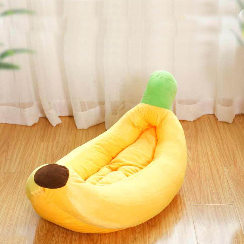 Pet Bed Cute Banana Shape Detachable Washable Nest Cushion for Dogs Cats