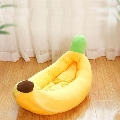 Pet Bed Cute Banana Shape Detachable Washable Nest Cushion for Dogs Cats