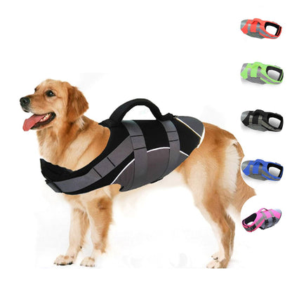 Pet Summer New Life Jacket, Essential for Dog Swimming Stylish Vest with High Buoyancy & Multi-colors