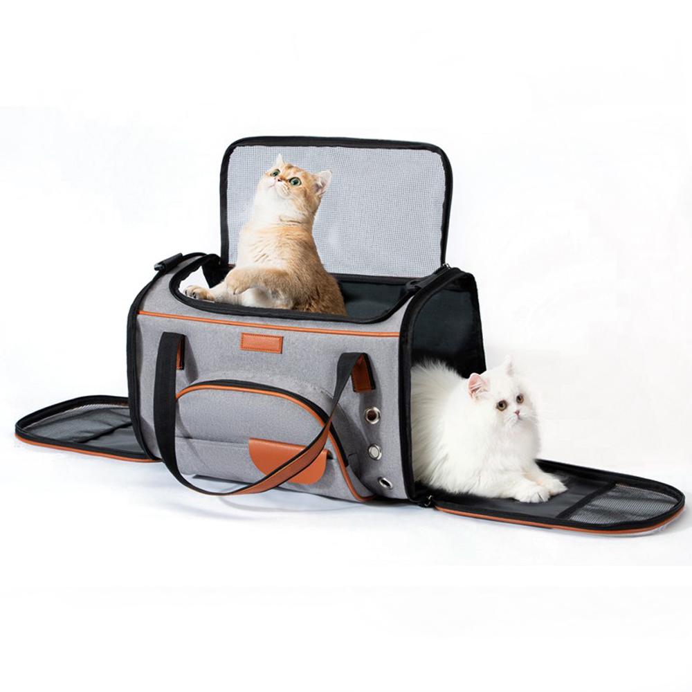 Pet Dog Cat Bag Backpack Airline Approved Carrier Breathable Foldable Portable Mat