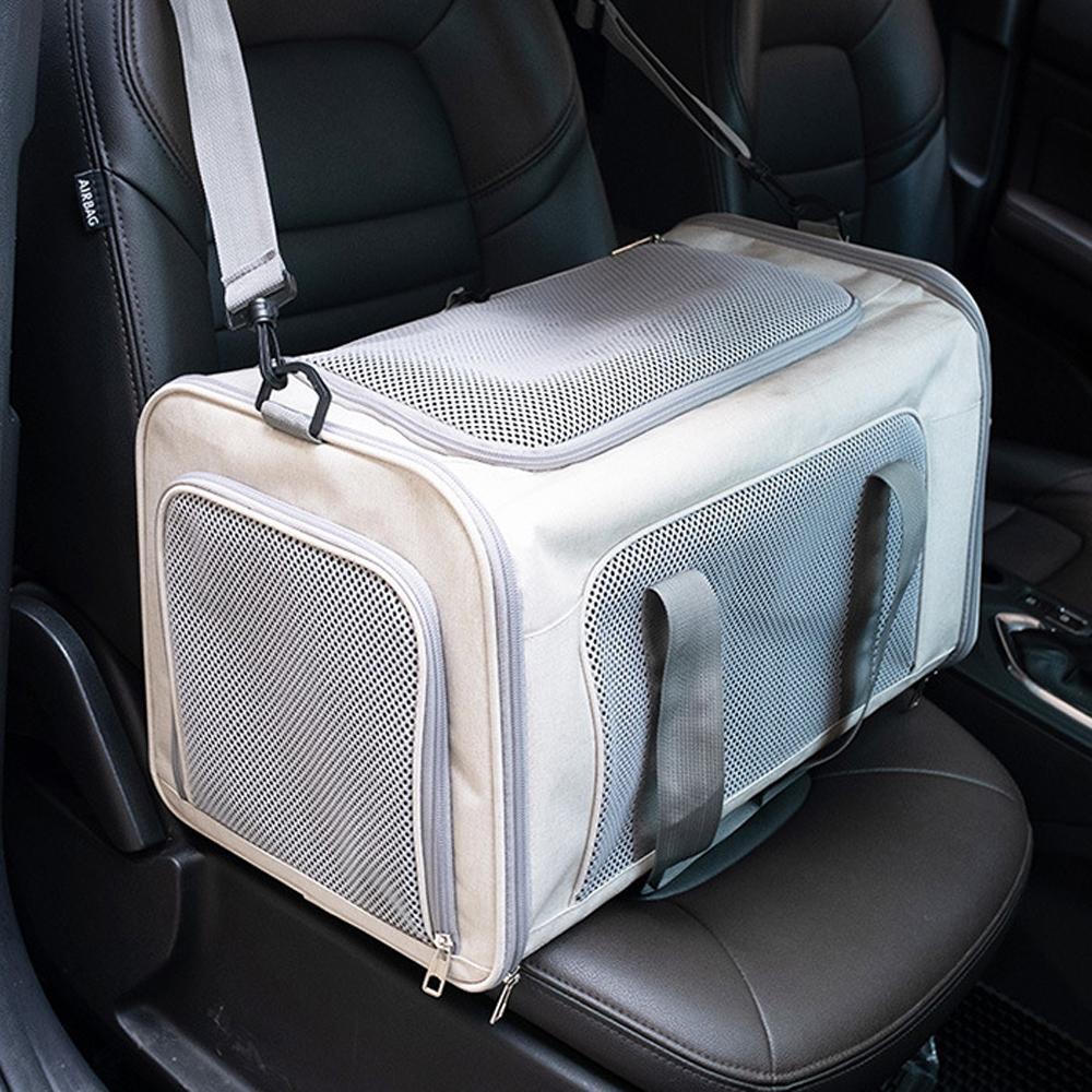 Pet carrier outing travel dog cat puppy handbag breathable Car messenger bag