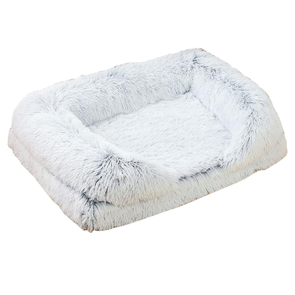 Plush memory foam large and small dog kennel bed for comfortable sleeping