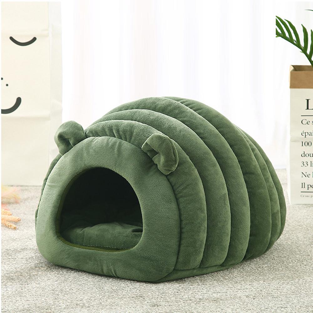 Cozy nook cave beds for dogs cat Nesting self heating warm semi-enclosed