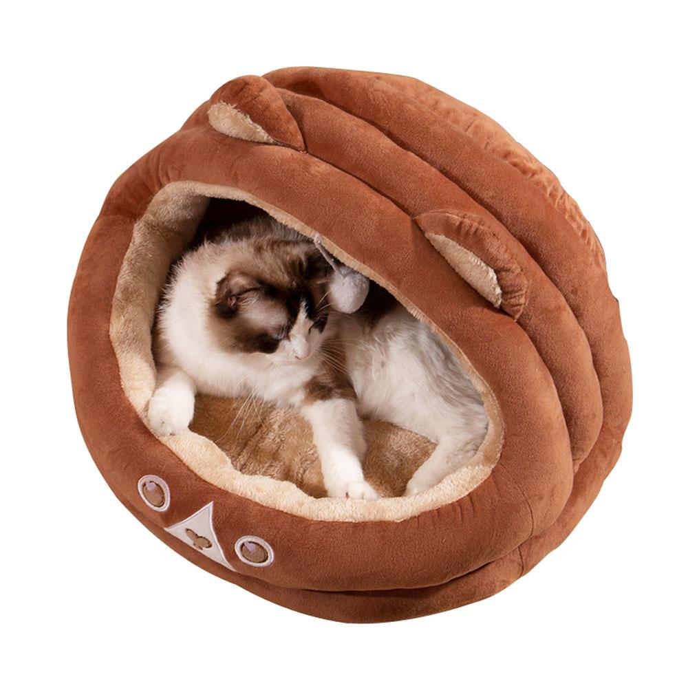 Cozy Nook Cave Beds for Dog Cat Self-Heating Semi-Closed Tent Foldable