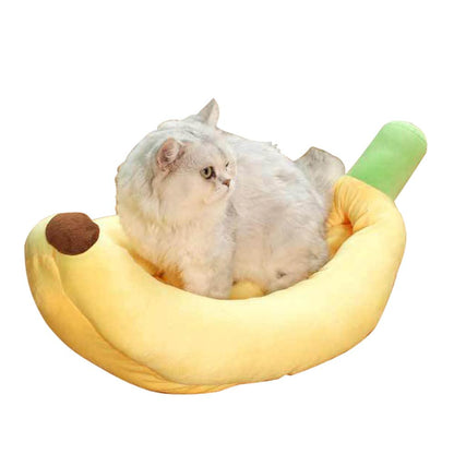 Pet Bed Cute Banana Shape Detachable Washable Nest Cushion for Dogs Cats