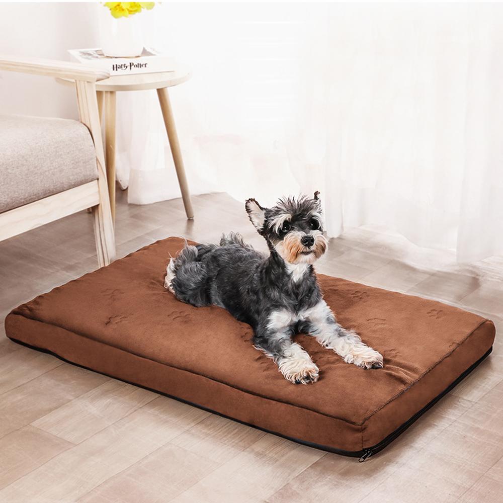 Dog Bed Mat Flannel Memory Sponge Oxford Cloth Chew of Proof Non-Slip