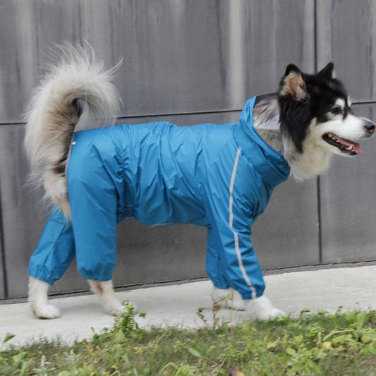 Pet Raincoat Poncho Waterproof Rain Jacket Hood Lightweight Medium Dog