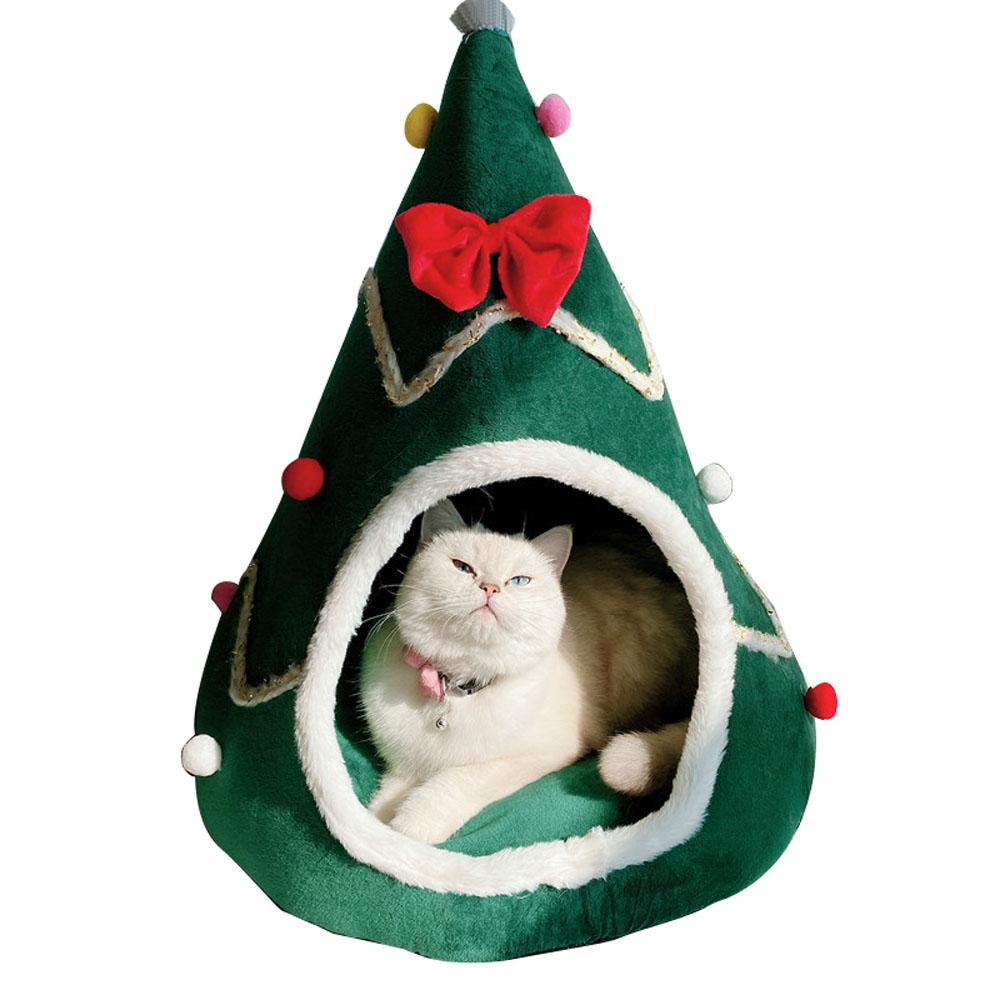 Pet Christmas Cottage Cave Beds For Dogs Cat Puppy