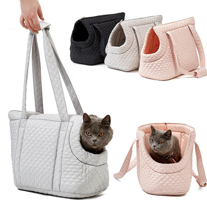 Portable shoulder bag for traveling carrier with dog and Cat