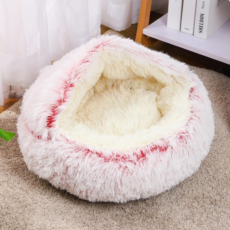 Cozy nook Cave Beds for Dogs cat Nesting bed Heating warm Winter