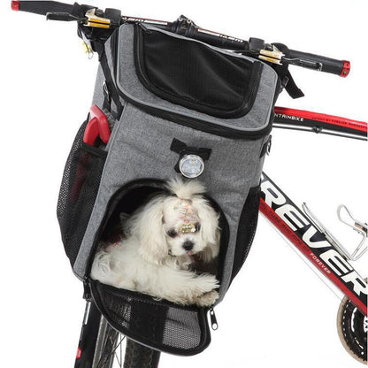 Dog Cat Bike Basket Multifunctional Pet Carrier Backpack Bicycle Front Bag Cat Carrier