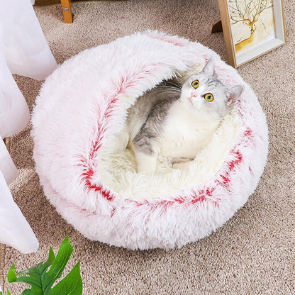 Cozy nook Cave Beds for Dogs cat Nesting bed Heating warm Winter