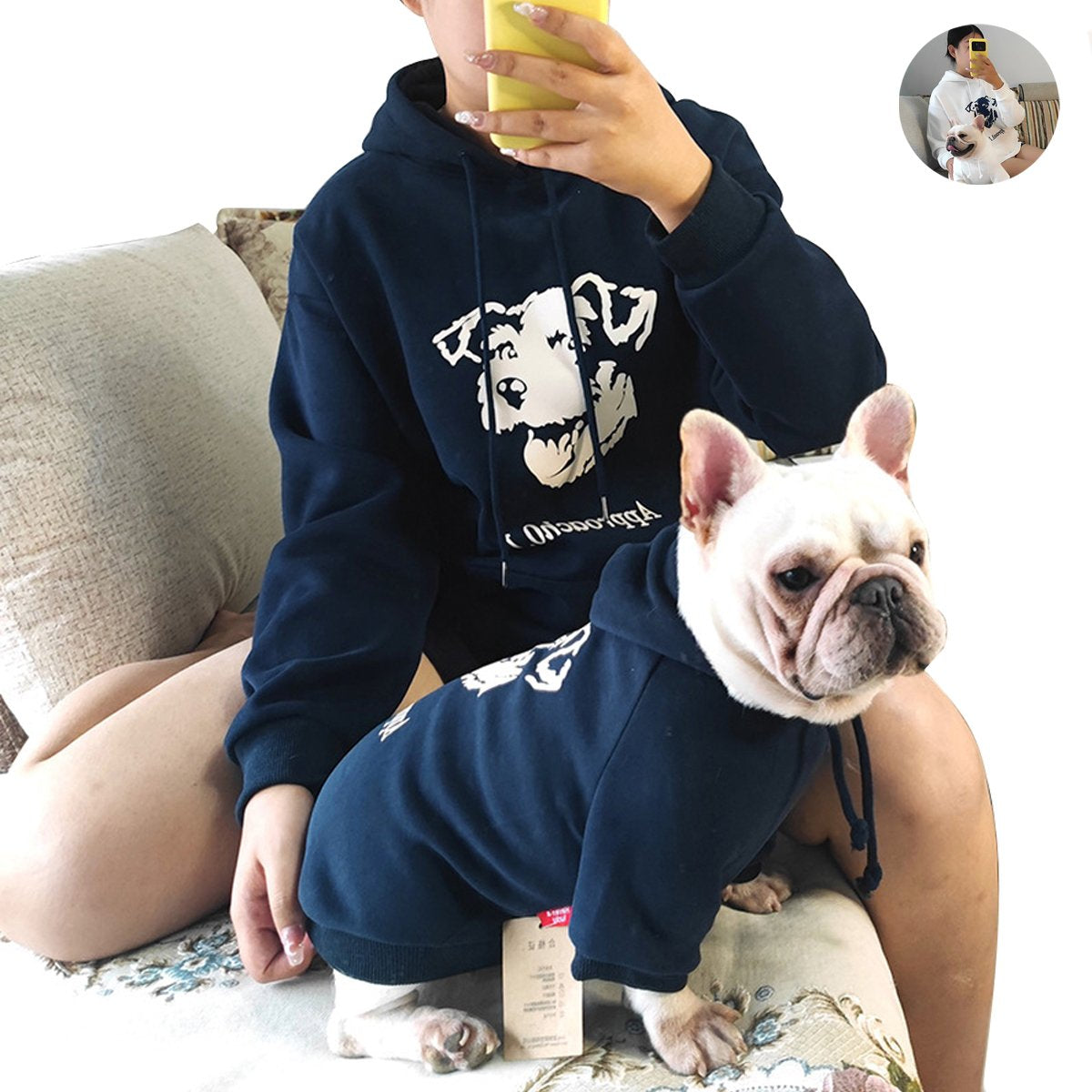 Pet Matching Owners Hoodie Single Dog Cute Adult