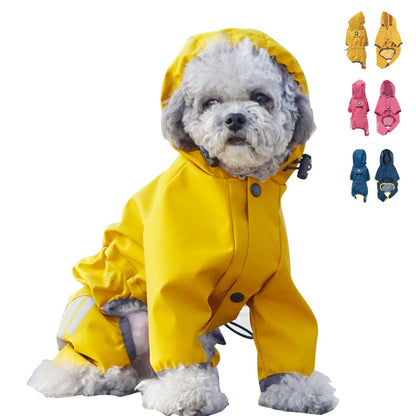 Dog Raincoat Full-Body Waterproof Poncho Breathable and Exclusive Rainy Day Companion