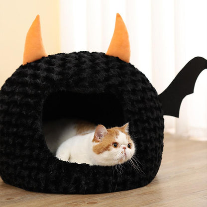 Short Plush Bat Shaped Cave Beds For dogs Cat Warm