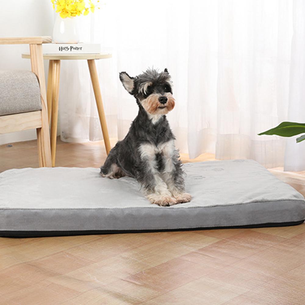 Dog Bed Mat Flannel Memory Sponge Oxford Cloth Chew of Proof Non-Slip