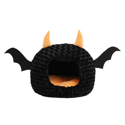 Short Plush Bat Shaped Cave Beds For dogs Cat Warm