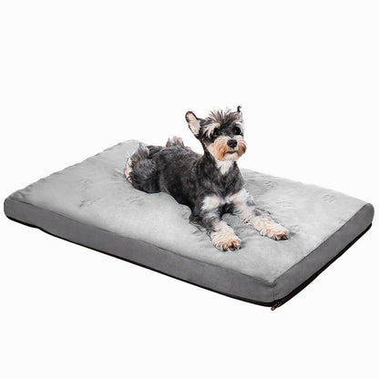 Dog Bed Mat Flannel Memory Sponge Oxford Cloth Chew of Proof Non-Slip