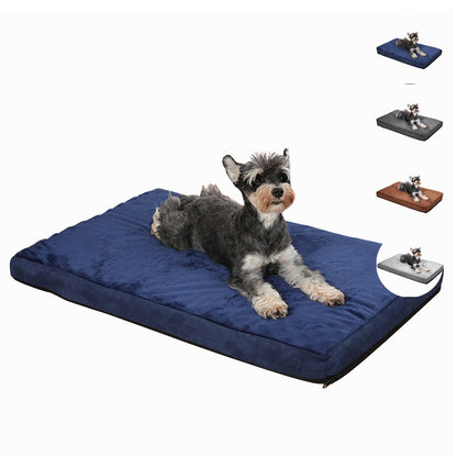 Dog Bed Mat Flannel Memory Sponge Oxford Cloth Chew of Proof Non-Slip