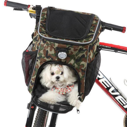 Dog Cat Bike Basket Multifunctional Pet Carrier Backpack Bicycle Front Bag Cat Carrier