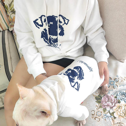 Pet Matching Owners Hoodie Single Dog Cute Adult