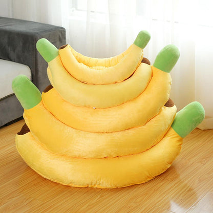 Pet Bed Cute Banana Shape Detachable Washable Nest Cushion for Dogs Cats