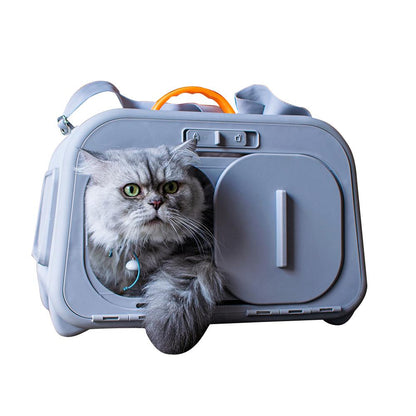 Stylish Portable High-Capacity Cat Carrier Space Capsule Design for Easy Travel