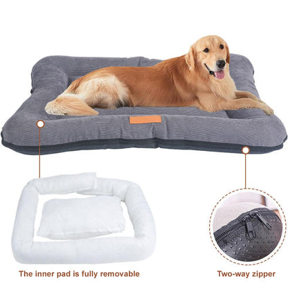 Anti-Slip Dog Cat Beds Mat Cushion Corduroy