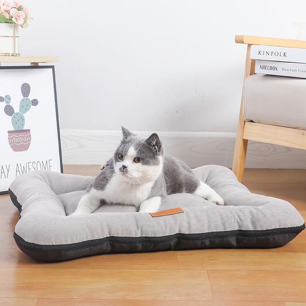 Anti-Slip Dog Cat Beds Mat Cushion Corduroy