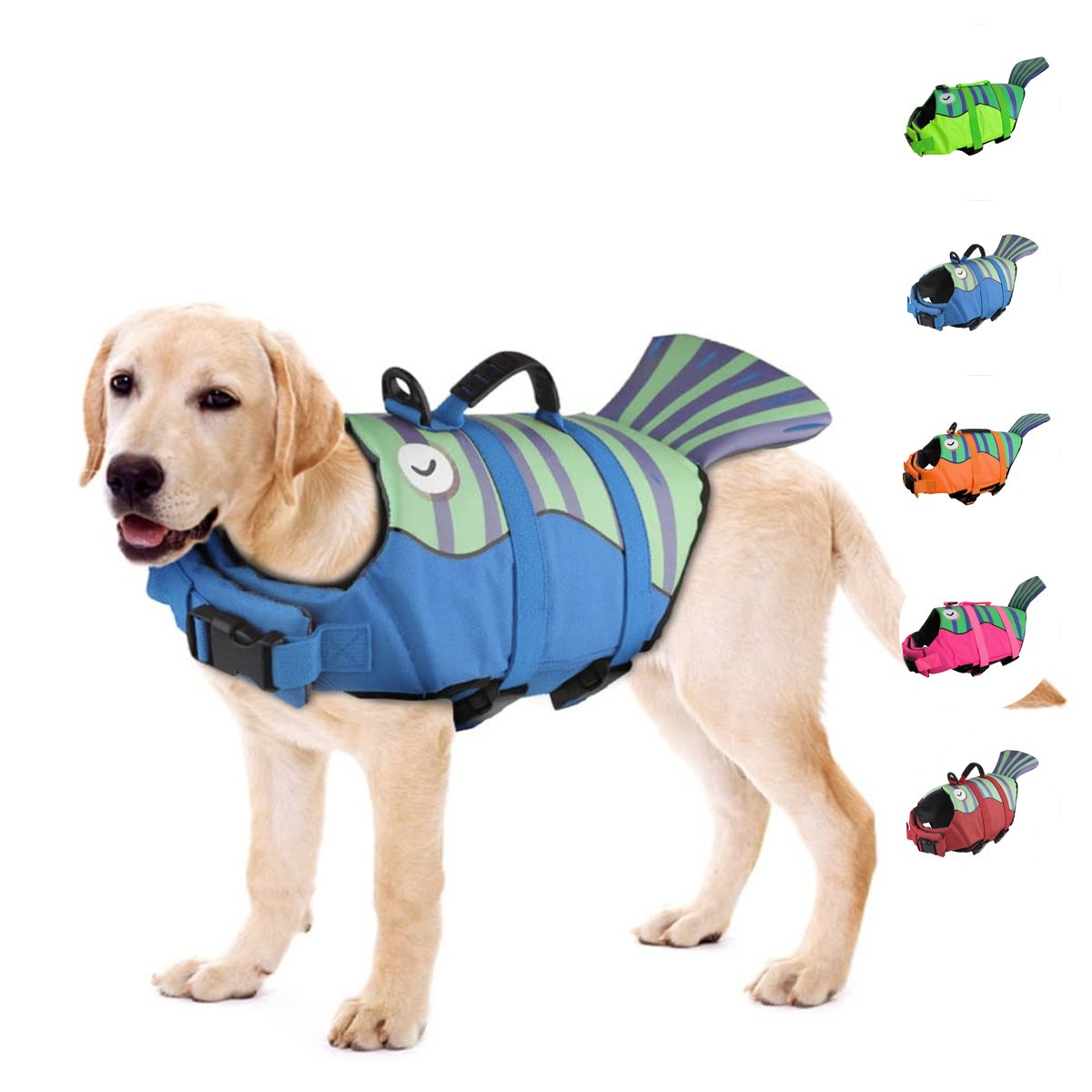 Summer Pet Life Jacket Mermaid Design Ensures Safe Dog Swimming