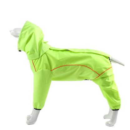 New Stylish Comfy Dog Full Coverage Raincoat Large Dog Waterproof Breathable