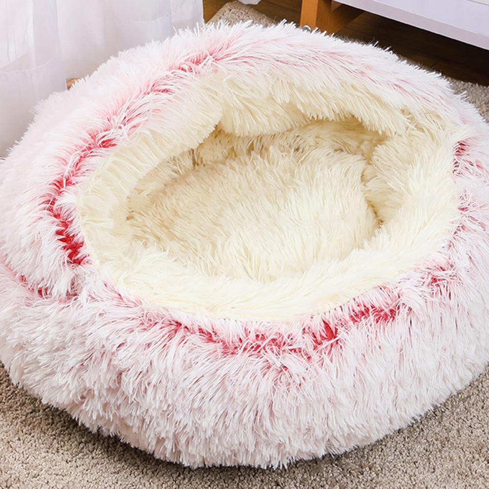 Cozy nook Cave Beds for Dogs cat Nesting bed Heating warm Winter