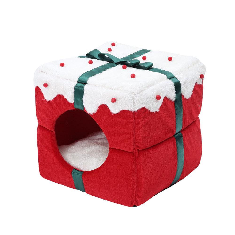 Pet Christmas Gift Cottage Cave Beds For Dogs Cat Removable and washable