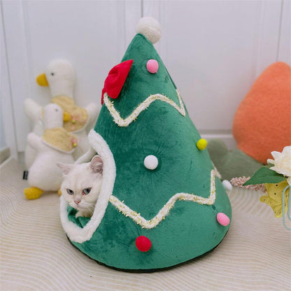 Pet Christmas Cottage Cave Beds For Dogs Cat Puppy