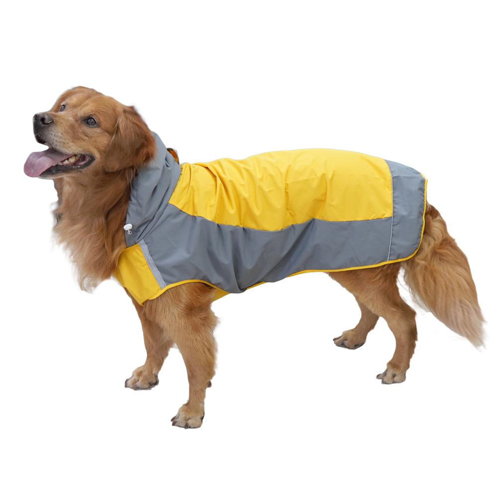 Dog Hooded Raincoat Poncho Waterproof Hood Breathable Coats Pet