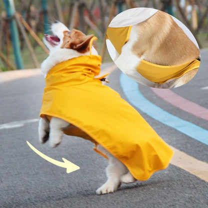 Pet Raincoats Belly Guard Raincoat PU Material Waterproof