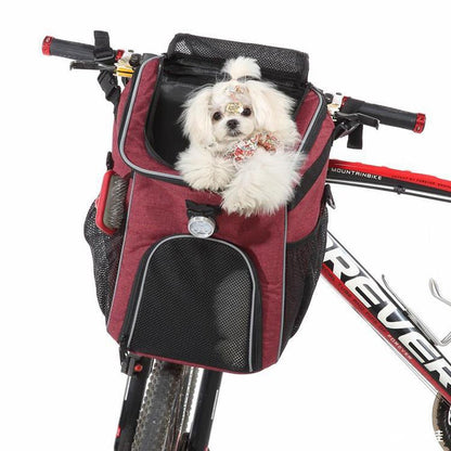 Dog Cat Bike Basket Multifunctional Pet Carrier Backpack Bicycle Front Bag Cat Carrier