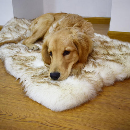 Pet Faux Fur Orthopedic Memory Foam Dog Bed Blanket Cat