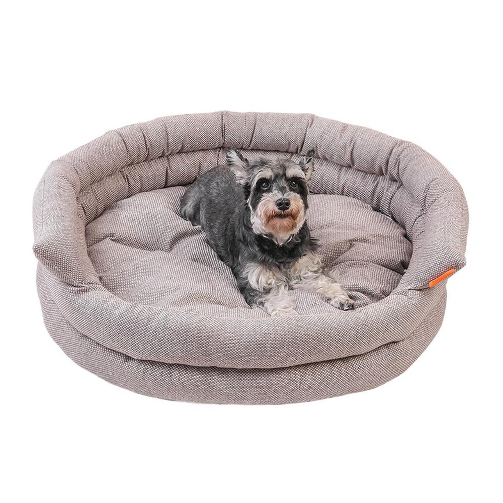 Pet dog cat bed with sofa couch mat Removable and washable burlap