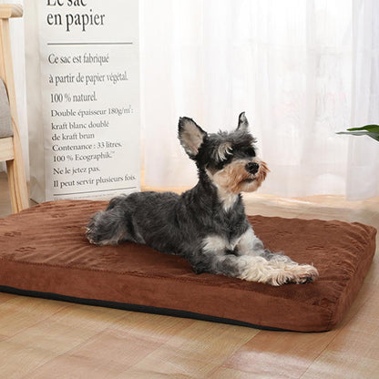 Dog Bed Mat Flannel Memory Sponge Oxford Cloth Chew of Proof Non-Slip