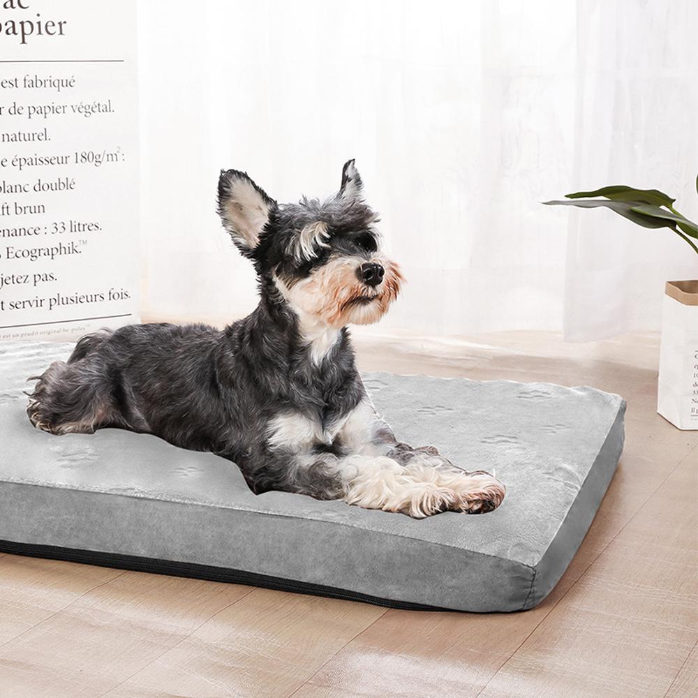 Dog Bed Mat Flannel Memory Sponge Oxford Cloth Chew of Proof Non-Slip