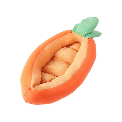 Creative Carrot Shape Cat Nest Pet Bed Soft Cozy Bed for Dogs Cats Puppy Kitten