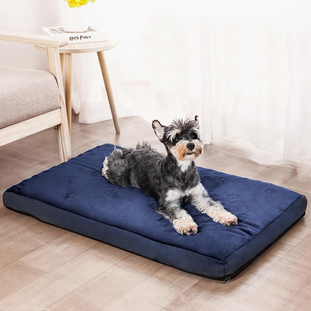 Dog Bed Mat Flannel Memory Sponge Oxford Cloth Chew of Proof Non-Slip